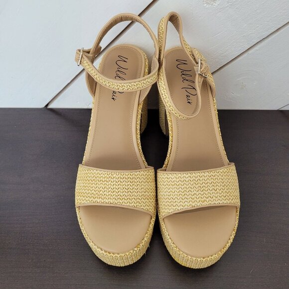 NEW Wild Pair Vidaa Ankle-Strap Patchwork Pl Natural Raffia 12 - Picture 3 of 10